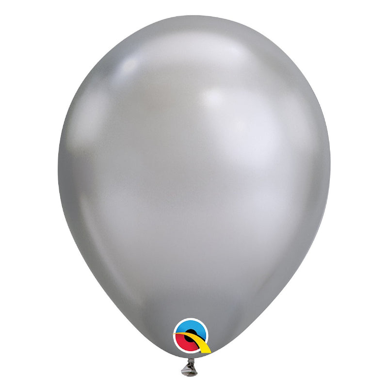 ballonnen metallic 28 cm - zilver 3 stuks