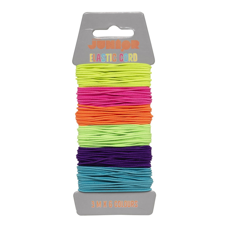 Elastisch koord - 6x 3 meter - neon