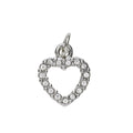 Charm Series hanger - hart zilverkleurig