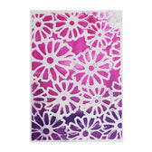 Gelli Arts - flower stencil - 12,7 x 17,8 cm