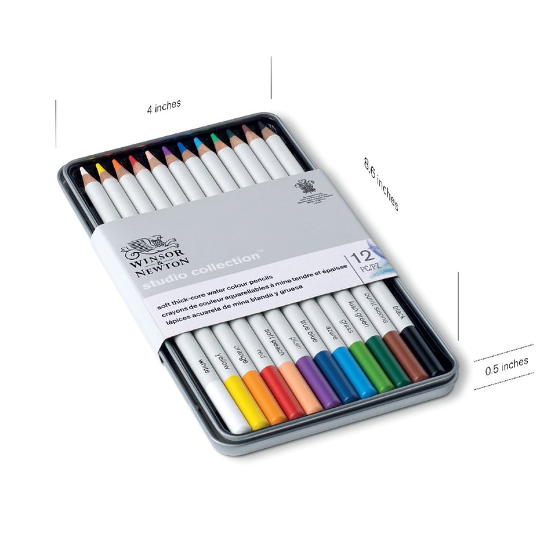 Winsor & Newton Studio - kleurpotloden - 12 stuks