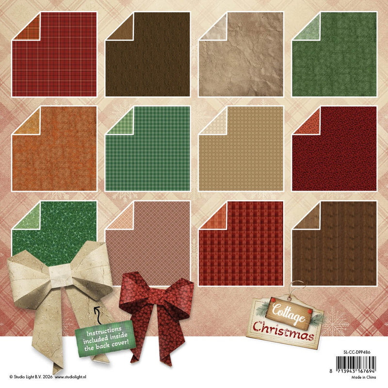 Studio Light Background paper pad -  Cottage Christmas