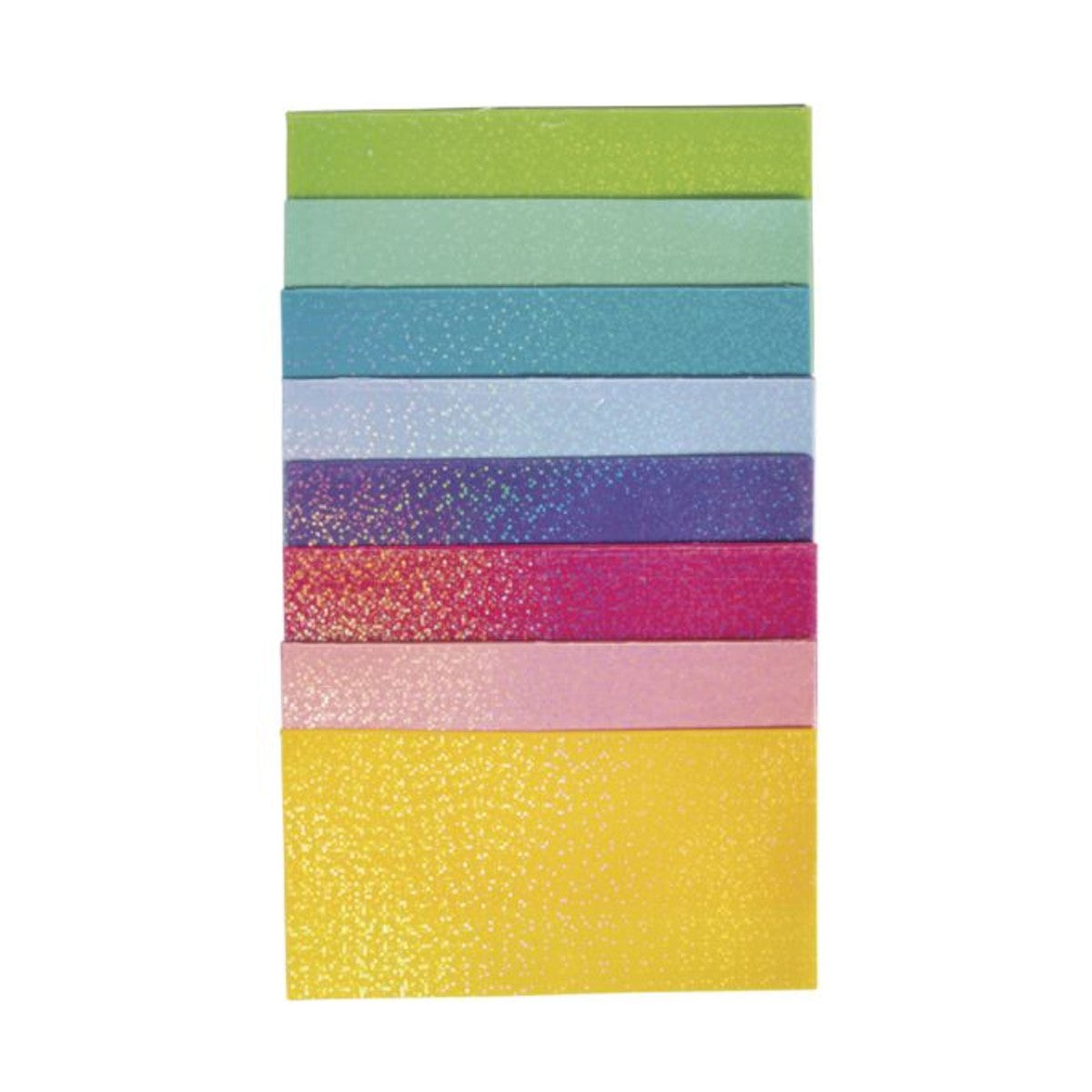 Kaarsenwasfolie - 10 x 5 cm - 8 glitter kleuren