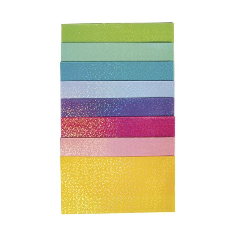 Kaarsenwasfolie - 10 x 5 cm - 8 glitter kleuren