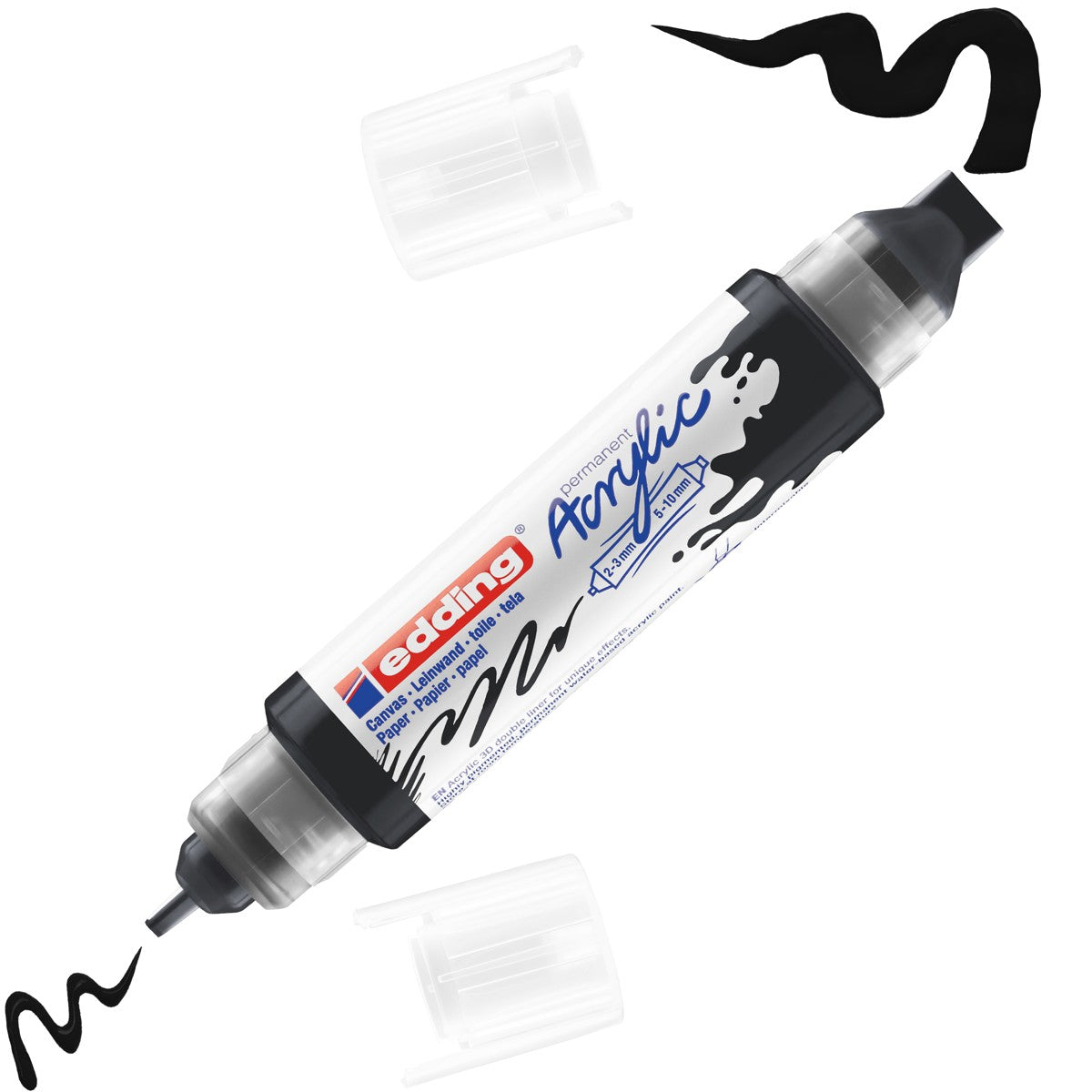 edding 5400 acrylic marker double liner - 901 diep zwart