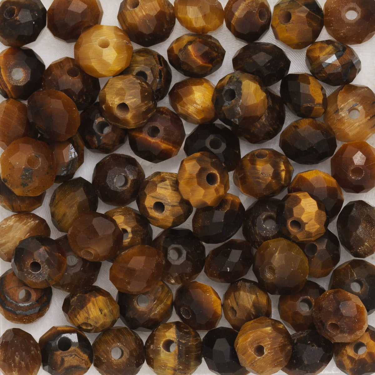 Panduro stenen kralen - facet - 80 stuks - bruin