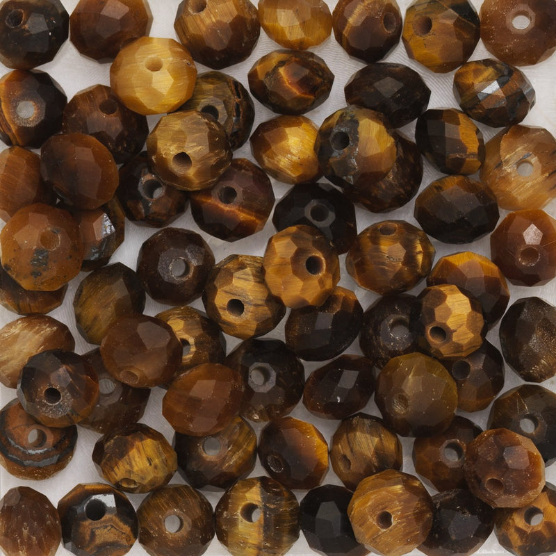 Panduro stenen kralen - facet - 80 stuks - bruin
