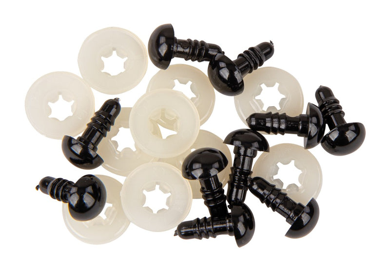 Kunststof veiligheidsogen - 10 mm - zwart