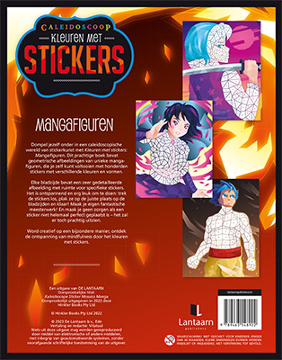 Boek - Kleuren met stickers - Mangafiguren