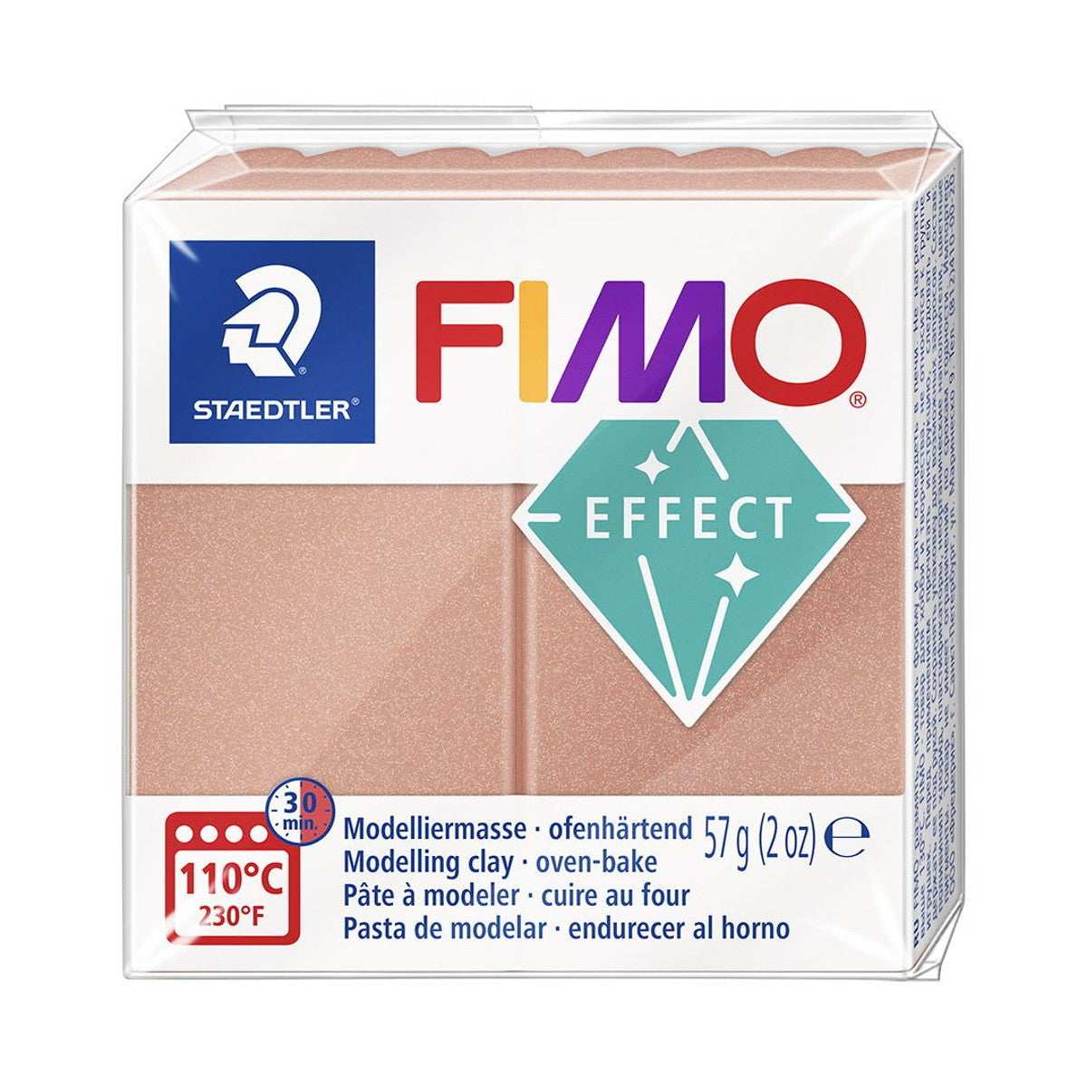 FIMO Soft Effect - 57 gram - metallic rose gold
