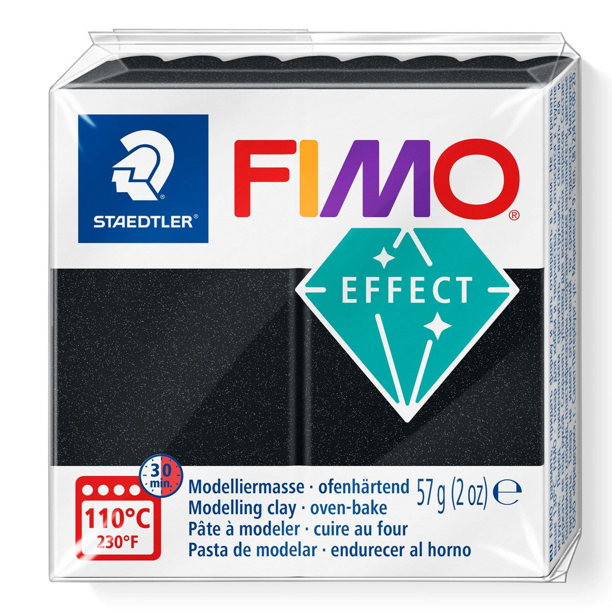 FIMO Soft Effect - 57 gram - mother of pearl black