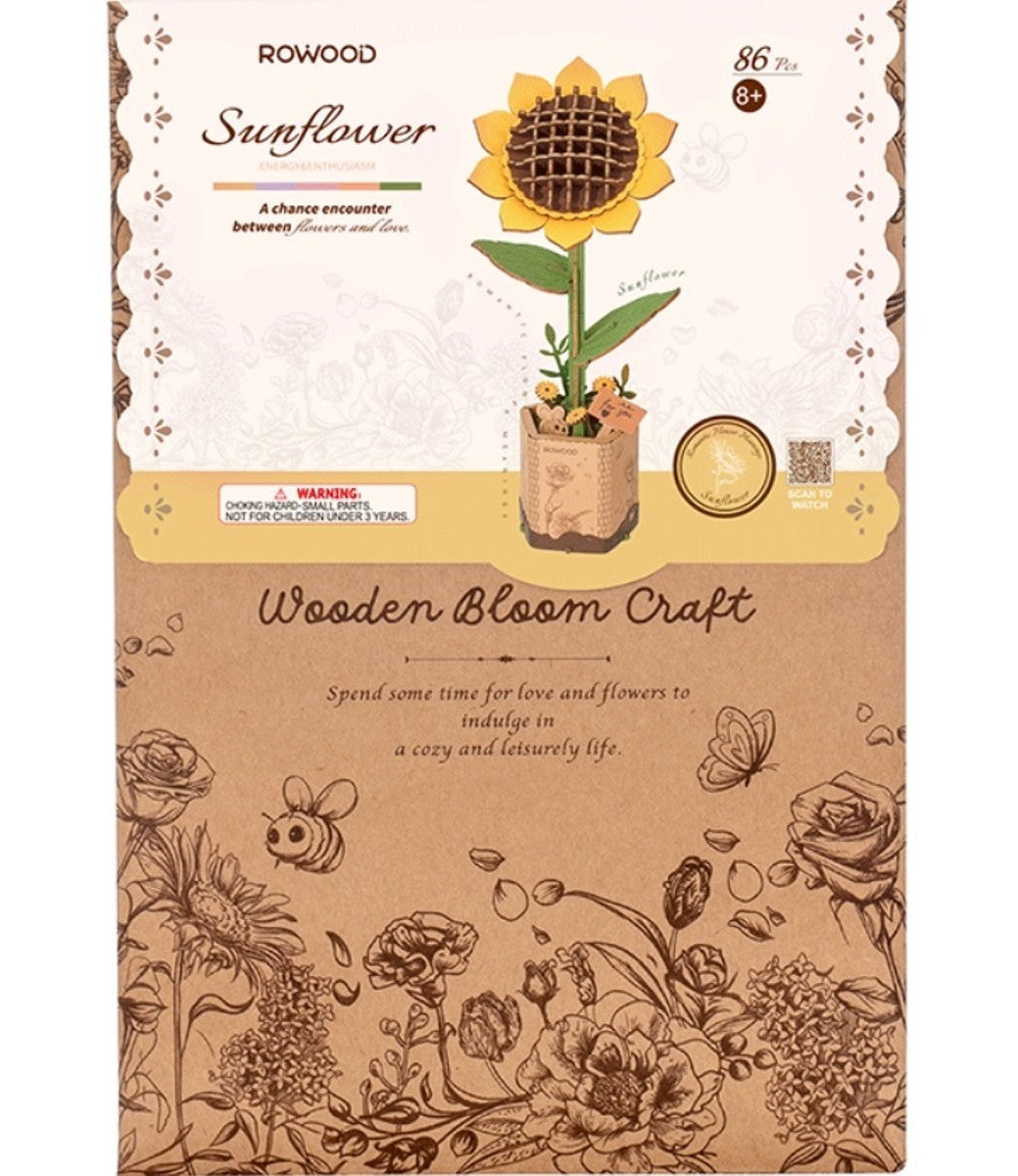 Robotime houten 3D puzzel - Sunflower