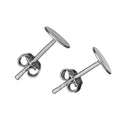 Oorsteker plat - 925 zilver - 2 stuks