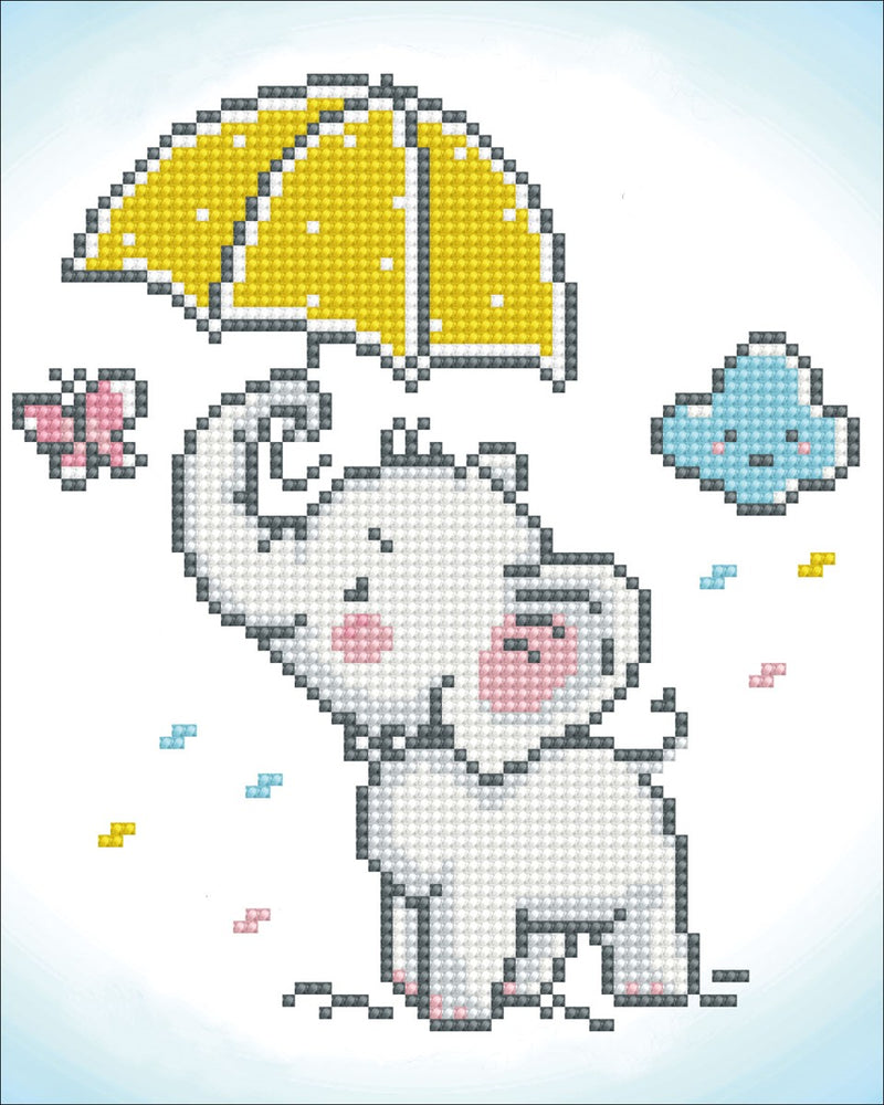 Diamond Dotz - 28x33 cm - olifantje