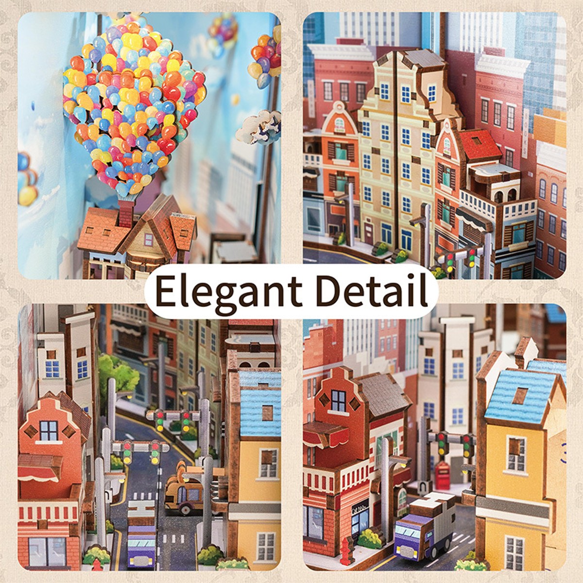 Tonecheer miniatuur kit - book nook - Travel with the Wind