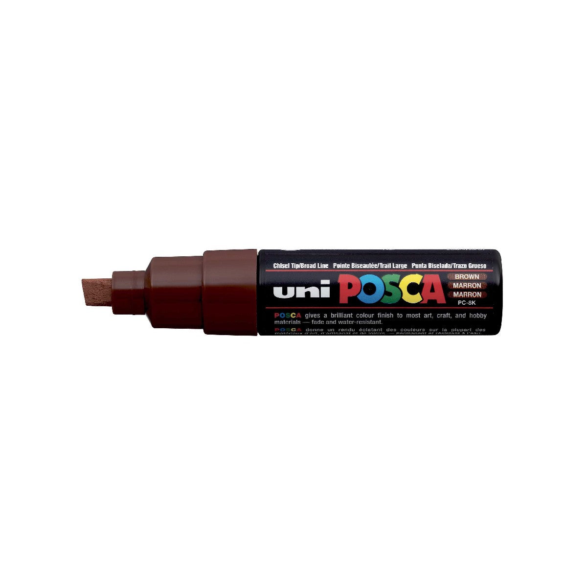 POSCA acrylmarker - beitelpunt PC-8K - 8 mm - bruin