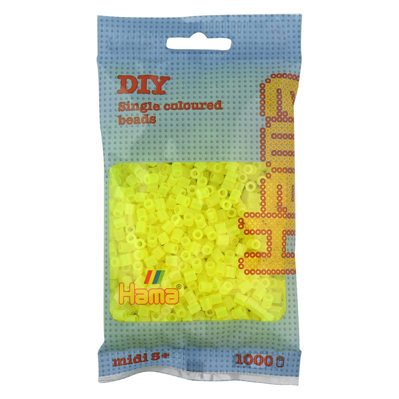 Hama Midi - strijkkralen - 1000 stuks - translucent neon yellow 34