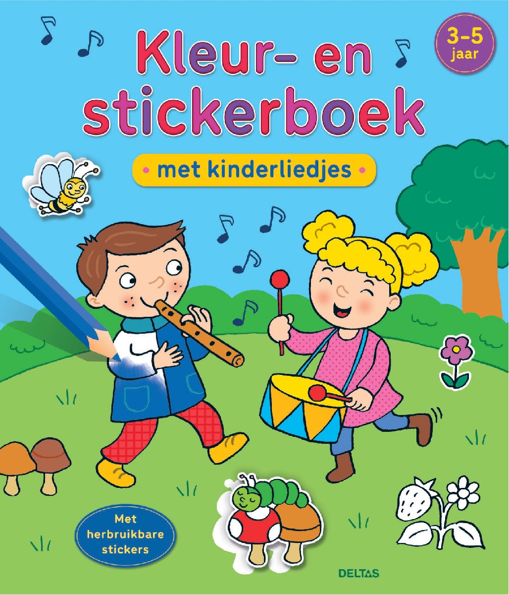 Kleurboek - kleur- en stickerboek - Kinderliedjes