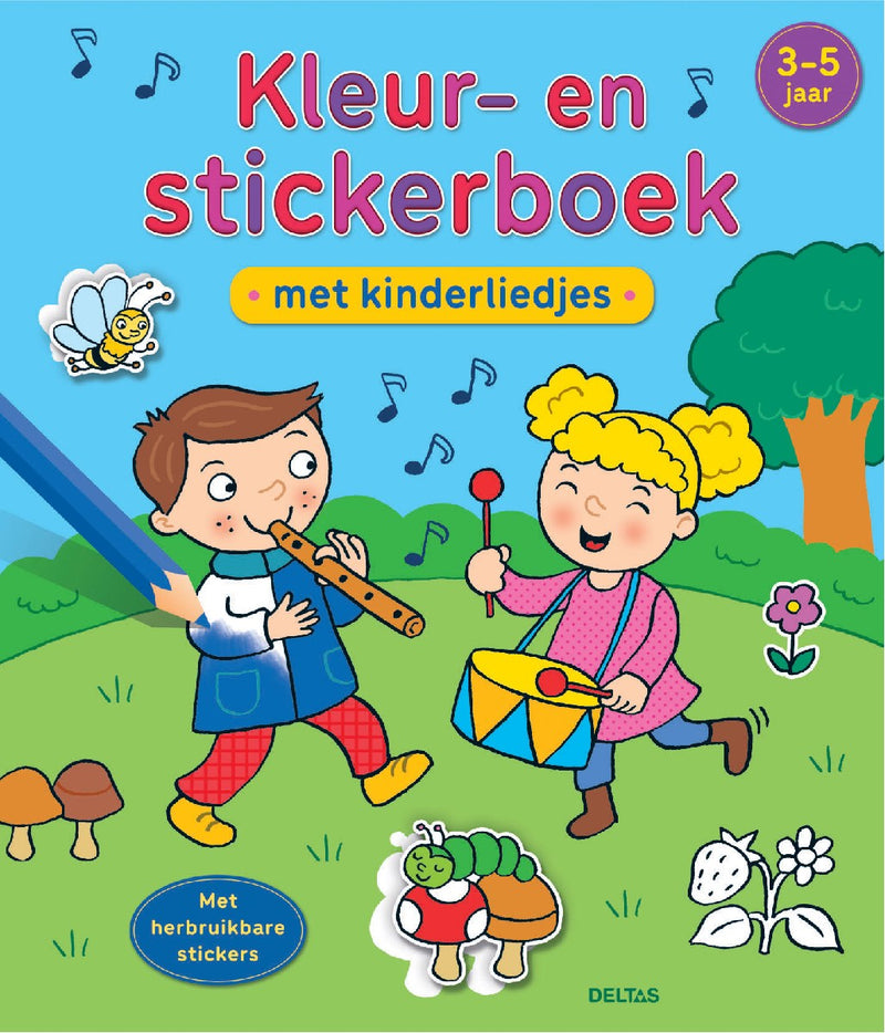 Kleurboek - kleur- en stickerboek - Kinderliedjes