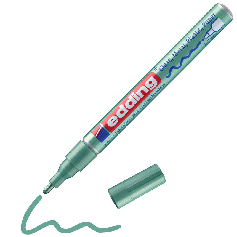 edding 751 lakmarker - glans - 1 tot 2 mm - groen metallic