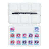 van Gogh aquarelverf pocket box - 12 halve napjes - roze/violet