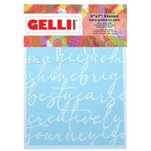 Gelli Arts - script stencil - 12,7 x 17,8 cm