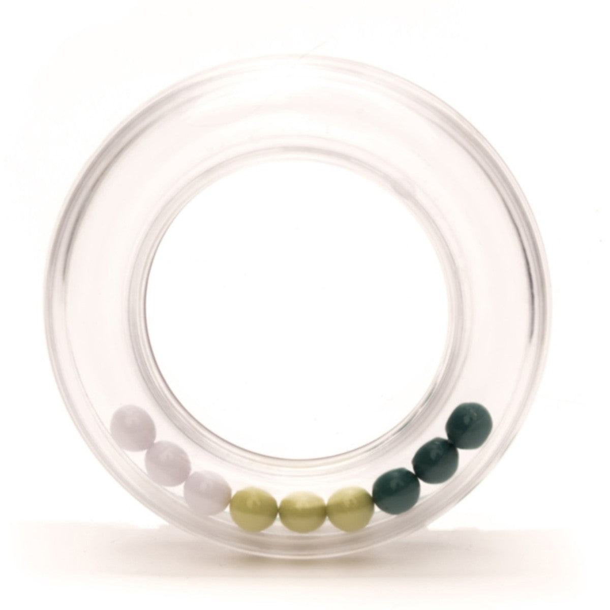 rammelaar met balletjes - 63 mm groen