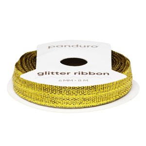 Lint - 6 mm - glitter goud