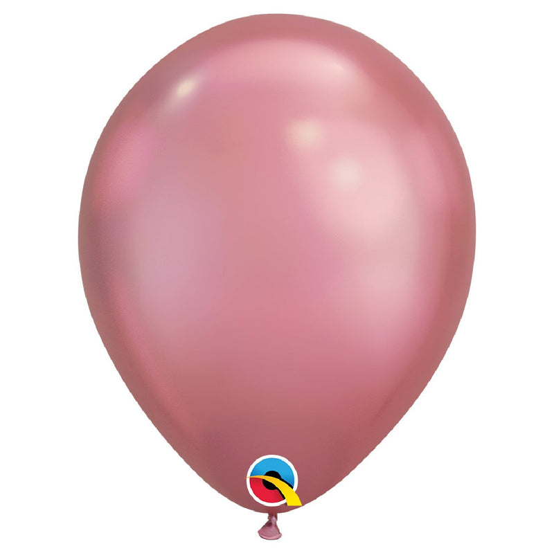 ballonnen metallic 3 stuks - roze
