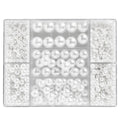 Kralenmix - acryl - witte parels