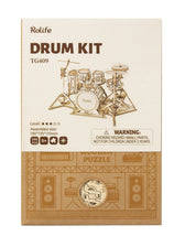 Robotime houten 3D puzzel - Drum Kit