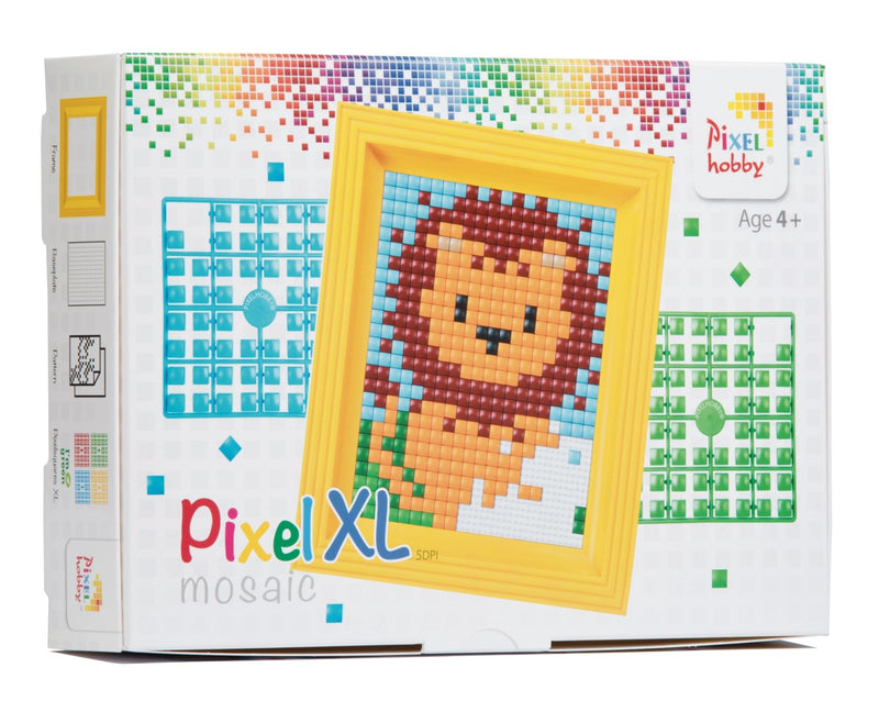Pixelhobby XL set met lijst - leeuw