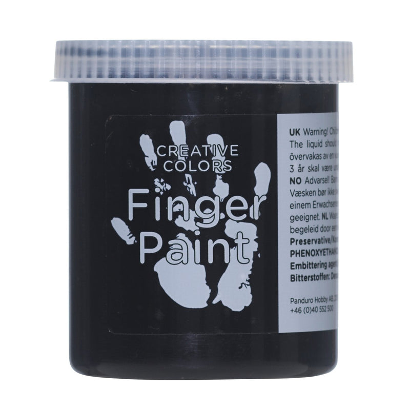 Vingerverf 80 ml - zwart