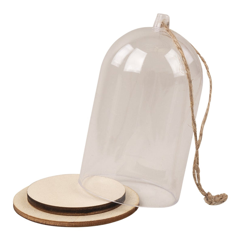 Kunststof stolp - 9x11 cm - met jute koord