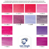 van Gogh aquarelverf pocket box - 12 halve napjes - roze/violet
