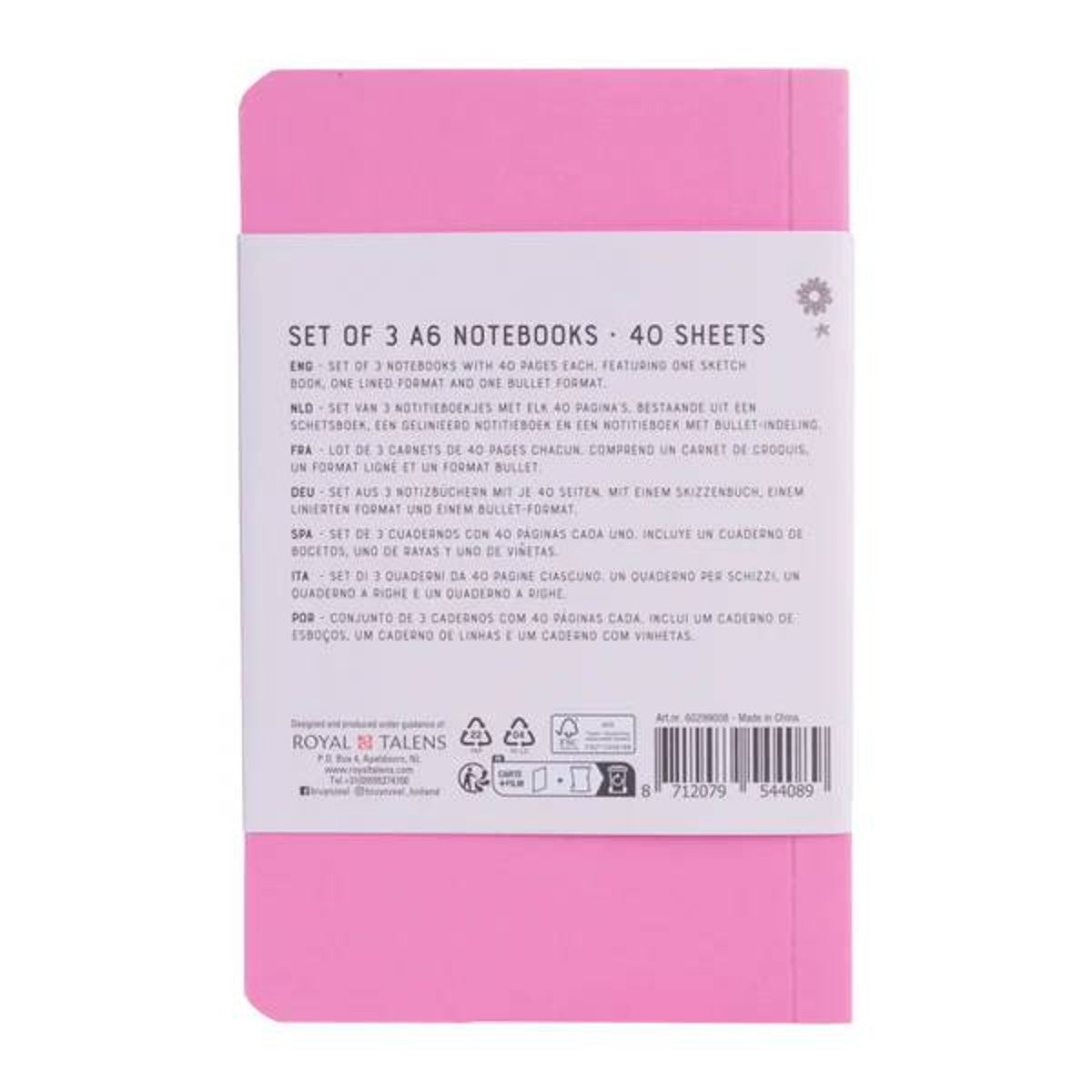 Bruynzeel notebook set - 3 stuks - A6