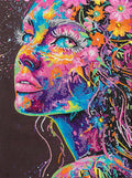 Diamond painting kit - 30x40 cm - neon meisje