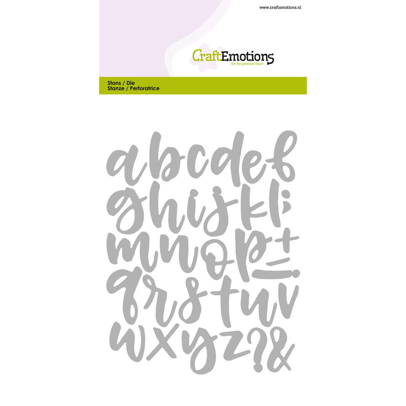 die alfabet handlettering kleine letters