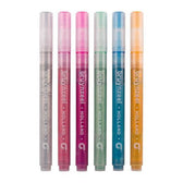 Bruynzeel glitterviltstiften - 6 kleuren - pastel