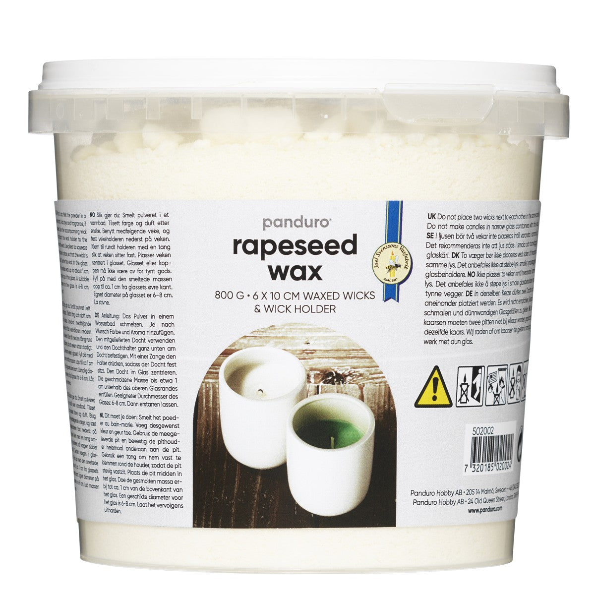 Plantaardige kaarsenwas - koolzaad - 800 gram