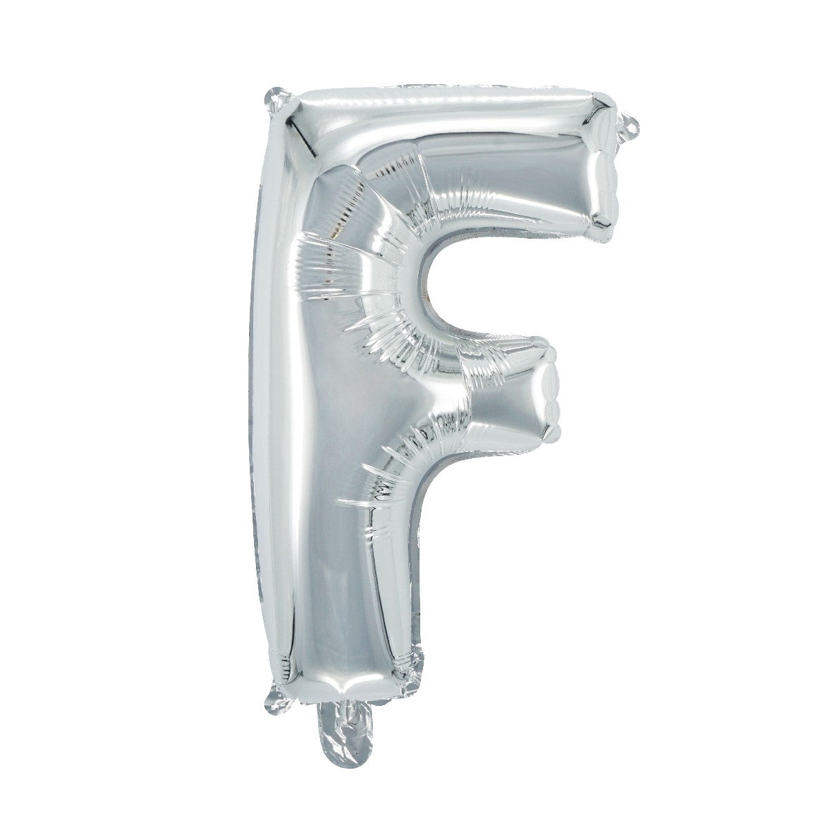 Letterballon zilverkleurig - 32 cm - F