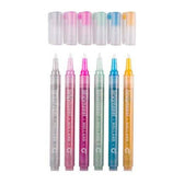Bruynzeel glitterviltstiften - 6 kleuren - pastel