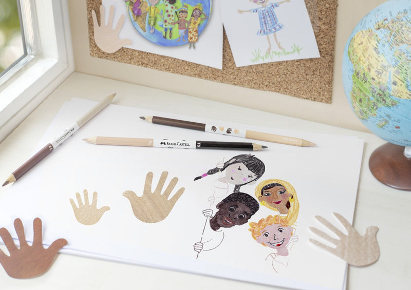 Faber-Castell Children of the World kleurpotloden - 3 stuks - huidstinten