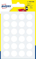 Ronde stickers - 15 mm - wit