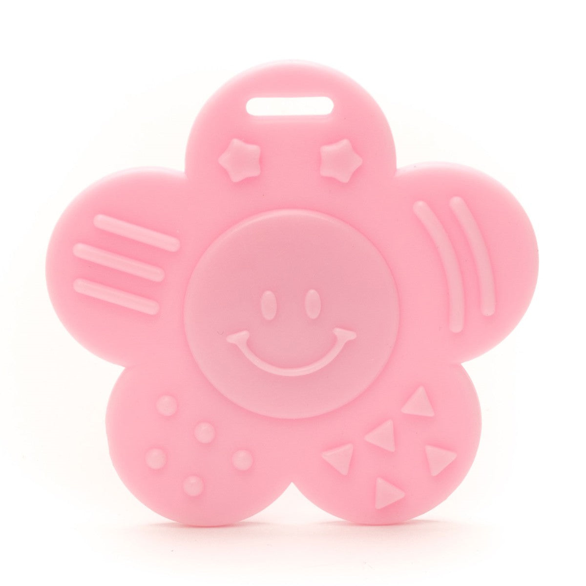 bijtring 2 stuks - zonnetje roze
