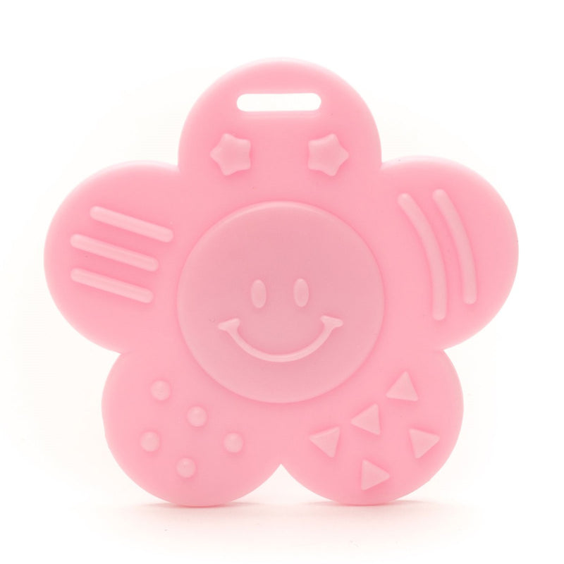 bijtring 2 stuks - zonnetje roze