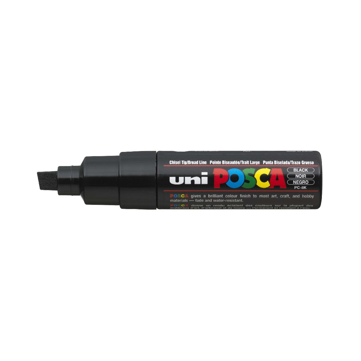 POSCA acrylmarker - beitelpunt PC-8K - 8 mm - zwart
