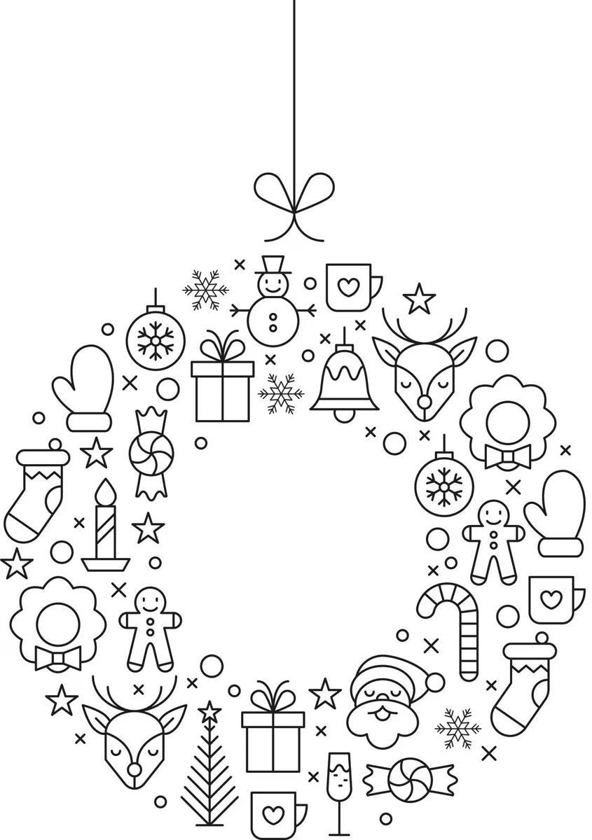 Securit window stencils - 3 x A2 - Christmas