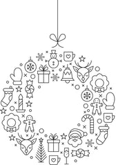 Securit window stencils - 3 x A2 - Christmas
