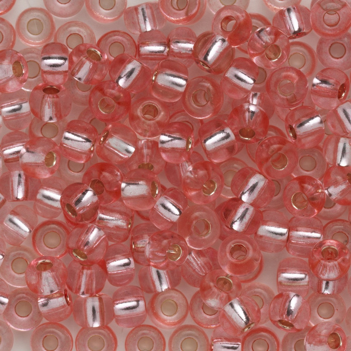 Rocailles - 6/0 - roze metaal kern